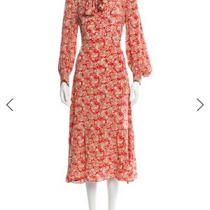 Sandro Silk Shirt Dress Long Sleeve Size 38